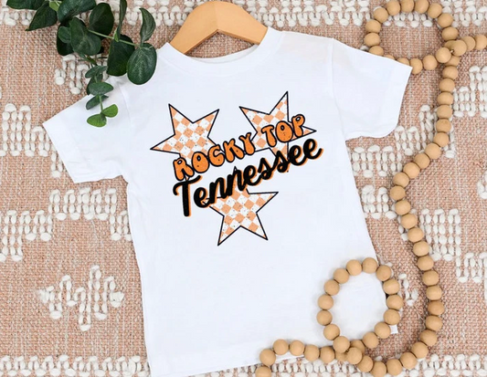 Custom short sleeves star plaid T kids team shirt D 4.22