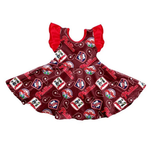 Custom  flutter sleeves P kids girls teams dresses  D 4.22