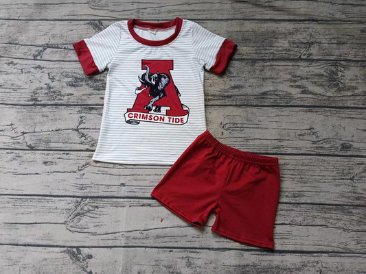 Custom A elephant stripe top shorts boys team clothes D 4.22