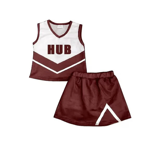 Custom sleeveless H U B top skirt girls team clothes D 4.23