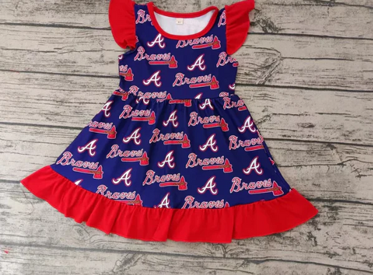 Custom Flutter sleeves A brave kids girls team dresses D 4.24