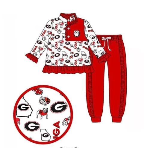 Custom G dog pullover red pants girls team clothes D 4.25