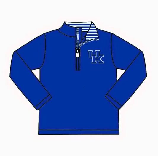 Custom long sleeves blue U K kids boys team shirt D 4.26