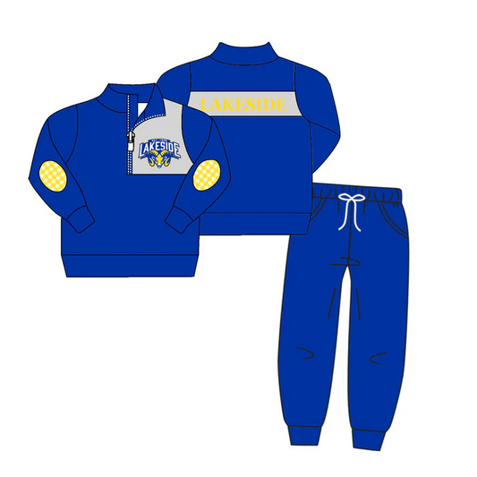 Custom Blue pullover pants kids team clothes D 4.26