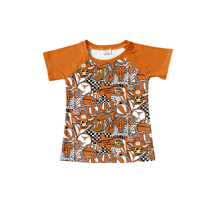 Custom short sleeves cow boots boys team shirt D 4.26