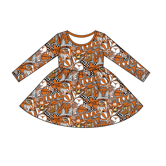 Custom long sleeves cow boots football girls team dress D 4.28