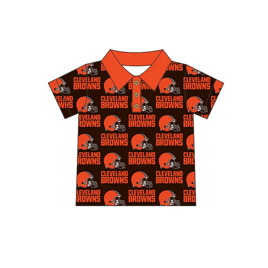 Custom short sleeves orange black kids boys polo team shirt D 4.29