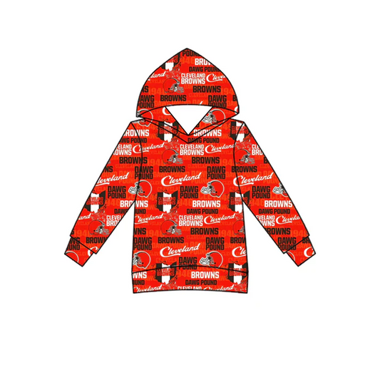 Custom Orange B long sleeves kids team zipper pullover D 4.29