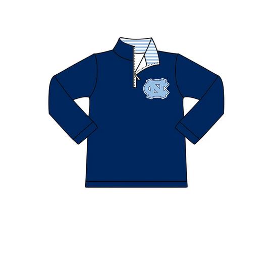 Custom long sleeves N C kids boys zip pullover D 4.30