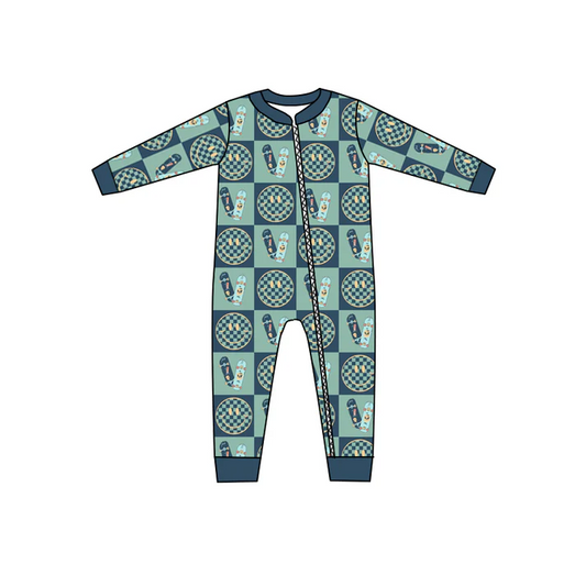 Custom Baby Kids Smile Long Sleeve Zip Rompers D 5.7