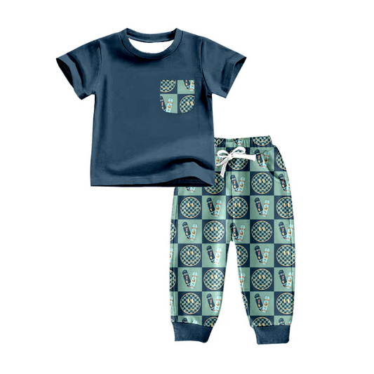 Custom Baby Boys Smile Pants Clothes Sets D 5.7