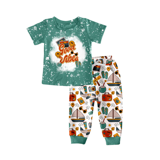 Custom Baby Boys Good Green Shirts Pants Clothes Sets D 5.9