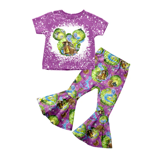 Custom Baby Girls Cartoon Movie Tee Bell Pants Clothes Sets D 5.10