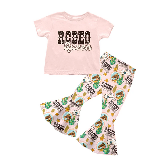 Custom Baby Girls Rodeo Quenn Bell Pants Clothing Sets D 5.10