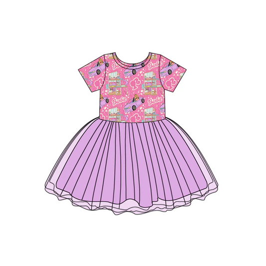 Custom Baby Girls Short Sleeve Dresses D 5.10