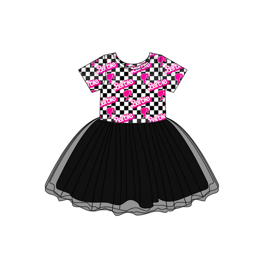 Custom Baby Girls Short Sleeve Tutu Dresses D 5.12