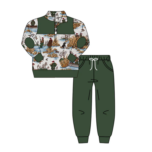 Custom Baby Kids Boys Duck Pullover Top Pants Clothes Sets  D 5.12