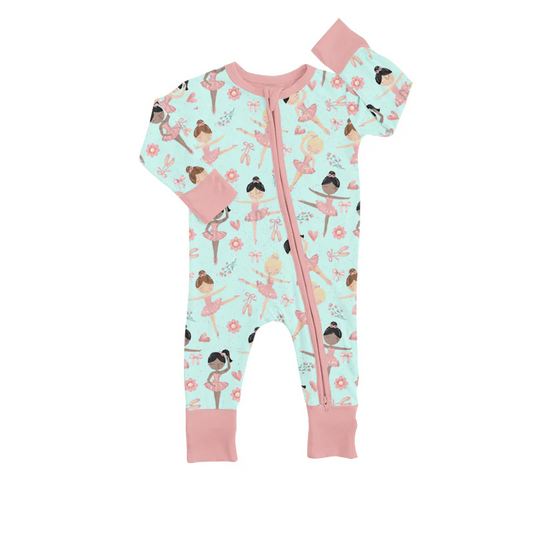Custom Baby Girls Dance Girl Zip Rompers D 5.12