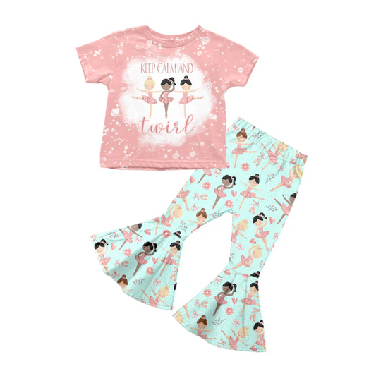 Custom Baby Girls Dance Girl Twist Pants Clothing Sets D 5.12