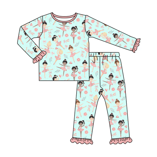 Custom Baby Girls Dance Girl Pajamas Clothing Sets D 5.12