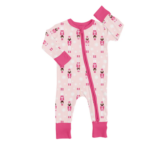Custom Baby Girls Pink Soldier Rompers D 5.12