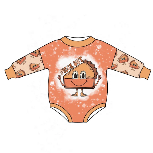 Custom Cake Baby Girls Orange Pie Rompers D 5.13