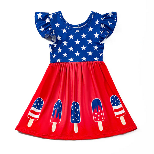 Custom Baby Girls July 4th Popsicle Dress D 5.17