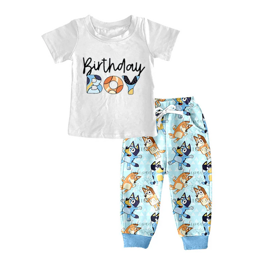 Custom Cute Cartoon Dog Boys Birthday Outfit  D 5.17