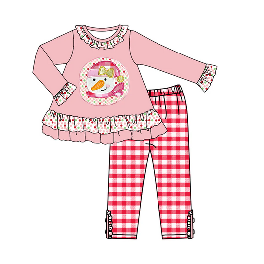 Custom Baby Girls Christmas Snowmen Cute Outfit  D 5.19