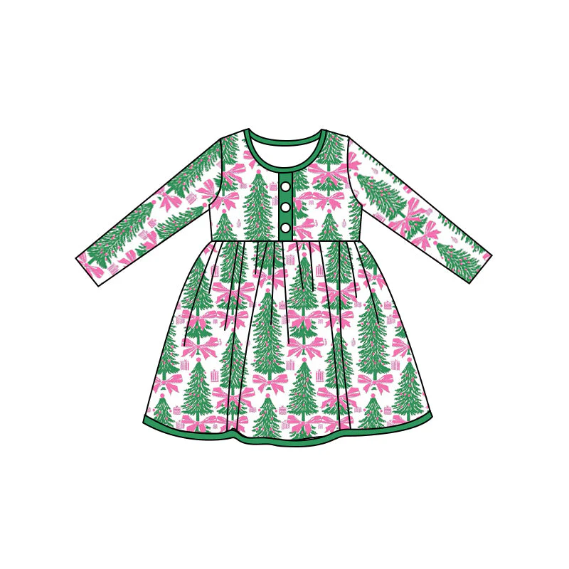 Custom Baby Girls Christmas Tree Dress D 5.19