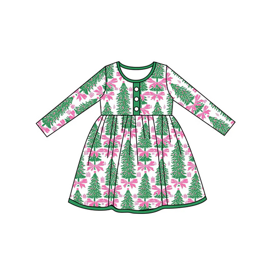 Custom Baby Girls Christmas Tree Dress D 5.19