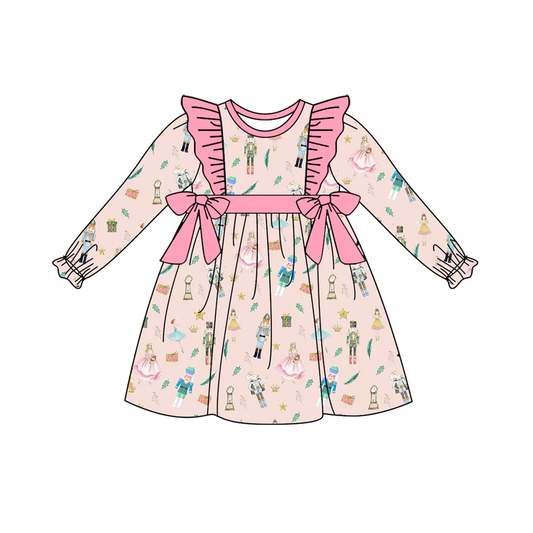 Custom Baby Girls Christmas Party Pink Dress D 5.19