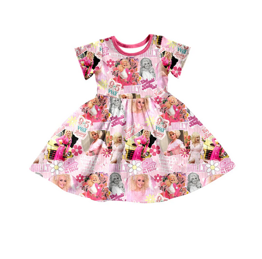 Custom Baby Girls Singer Short SLeeve Dress D 5.1