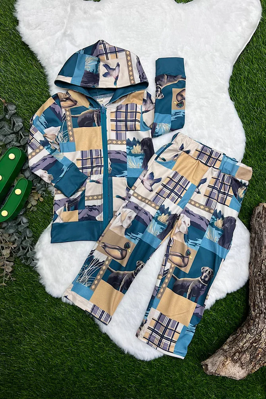 Custom Baby Boys Mallard Hoodie Top Pants Set D 5.1
