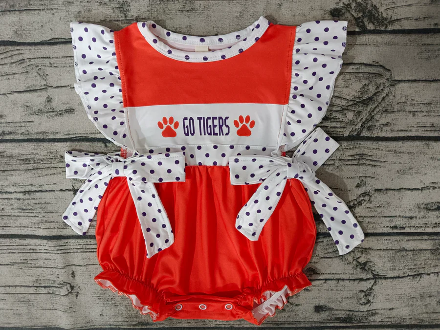 Custom Go Tigers Summer Girls Romper D 5.1
