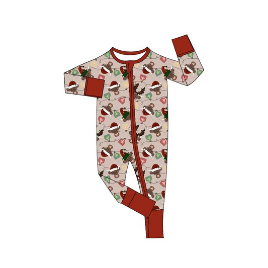 Custom Baby Boys Christmas Highland Cow Romper D 5.1