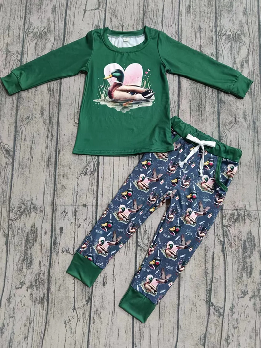 Custom Baby Boys Valentine's Day Duck Pants Set D 5.2