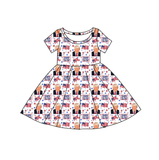 Custom Baby Girls Trump Short Sleeve Dress D 5.2