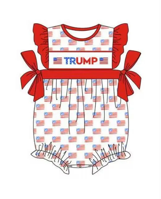 Custom Baby Girls Trump Romper D 5.2