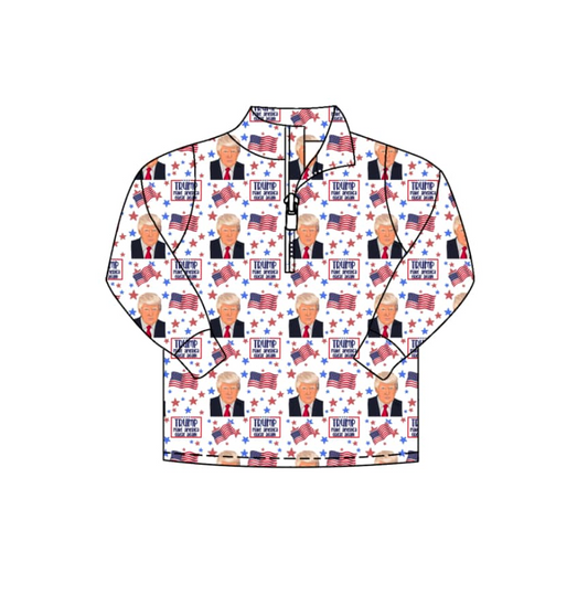 Custom Baby Girls and Boys Trump Long Sleeve Pullover Shirt Top D 5.2