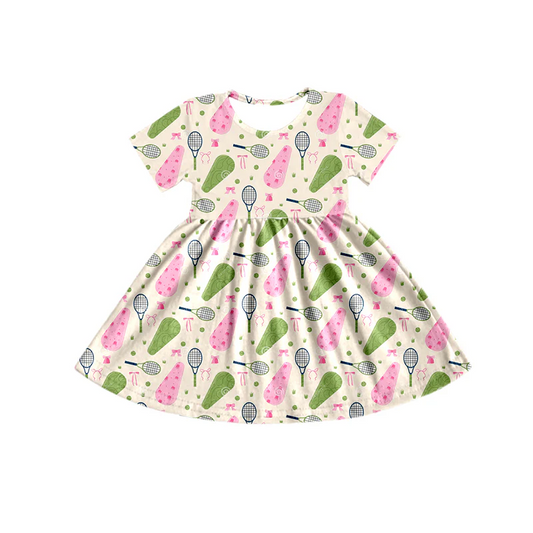 Custom Baby Girls Tennis Short Sleeve Dress D 5.2