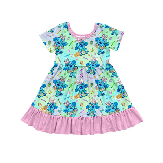 Custom Baby Girls Easter Cartoon Dress D 5.2