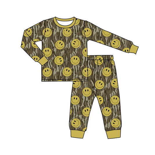 Custom Baby Boys Pajama Happy Face Camo Set D 5.2