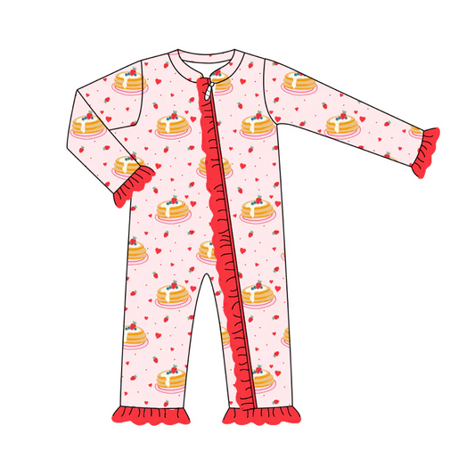 Custom Baby Girls Cute Cake Zipper Romper  D 5.2