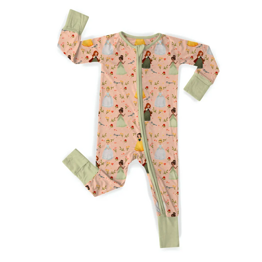 Custom Baby Girls Princess Long Sleeve Zipper Romper D 5.3