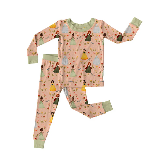 Custom Baby Girls Princess Pajama Set D 5.3