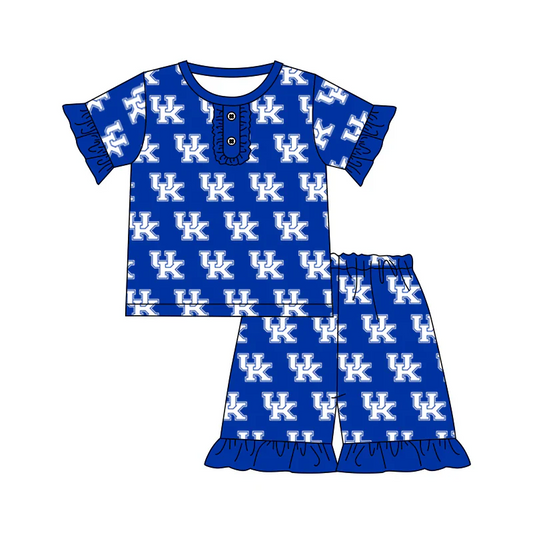 Custom Baby Girls UK Sport Teral Shorts Pajama Set D 5.3