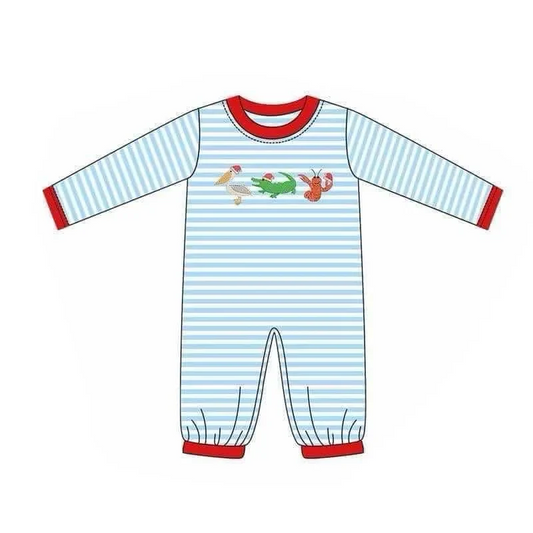 Custom Baby Boys Pelican Bird Long Sleeve Romper D 5.20