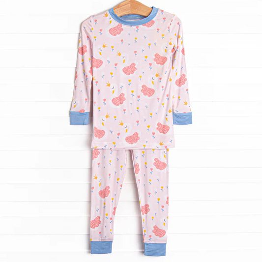 Custom Baby Girls Swan Long Sleeve Pajama Set D 5.20