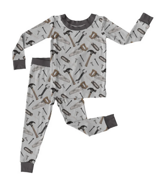 Custom Baby Boys Tools Long Sleeve Pajama Set D 5.20